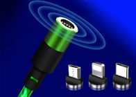 LED Mengalir Kabel Pengisian Magnetik 5V 3A 9V Usb Tipe C